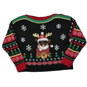 99 Jane Street Christmas sweater, pug dog, small, NEW